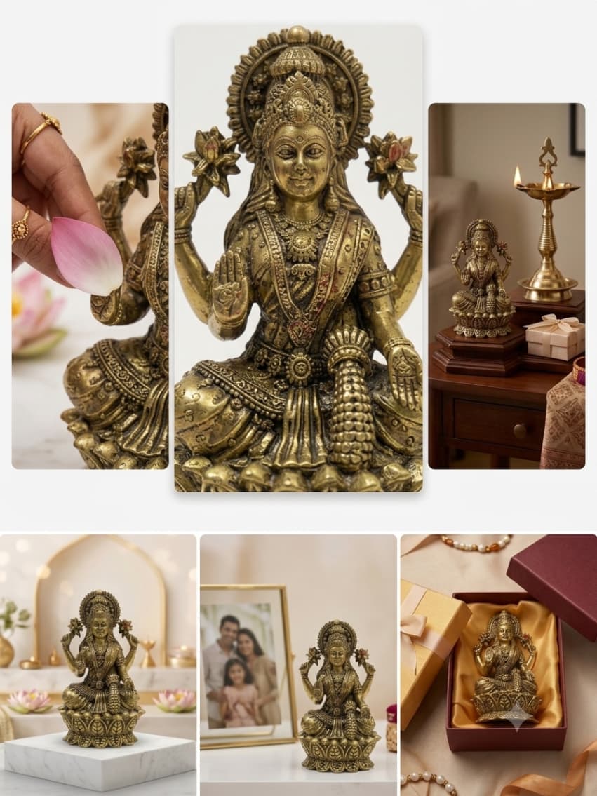 Brass Laxmi Ji Statue