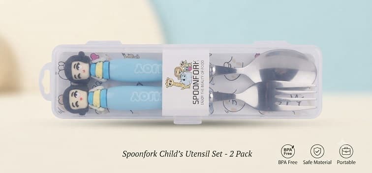 CINNAMON Character Stainless Steel Spoon & Fork Set