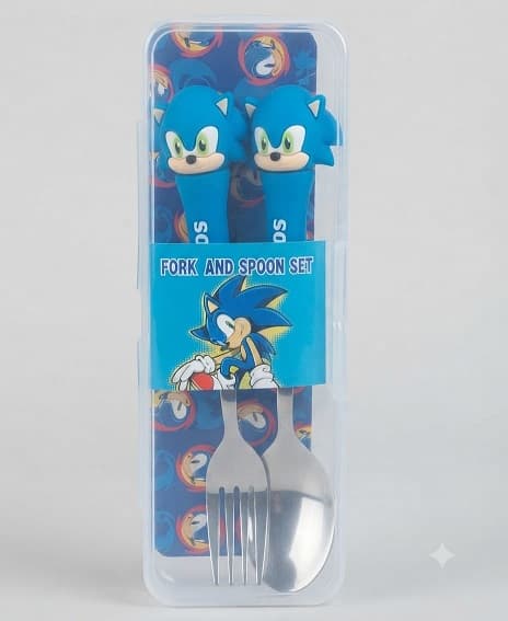 Kawaii Character Stainless Steel Spoon & Fork Set