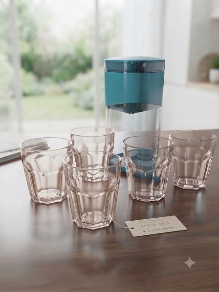 Serving Jug with 4 Glasses